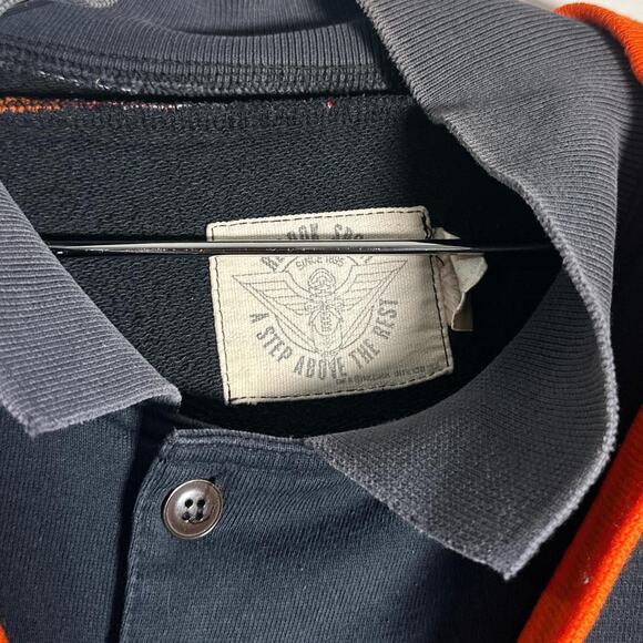 Reebok Sweatshirt Vintage 80s Pullover Long Sleeve Black Orange Size Large - Picture 5 of 5